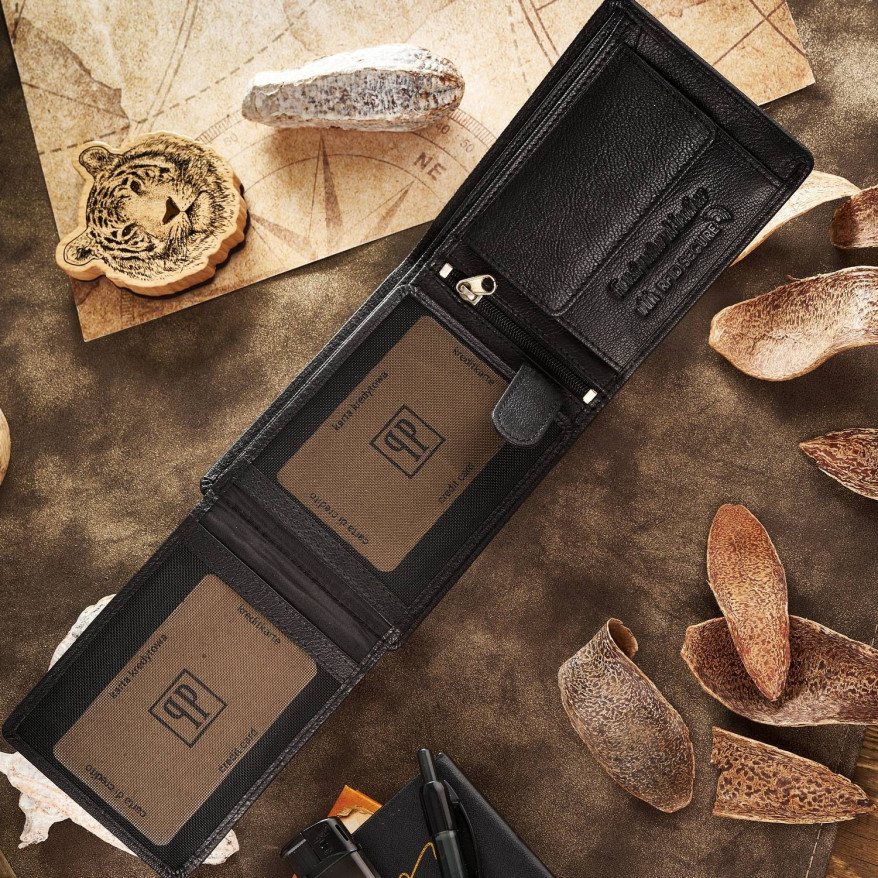 Zestaw prezentowy dla niego ZUP-76-BL SASZETKA MĘSKA NA RAMIĘ T-74 I SKÓRZANY PORTFEL MĘSKI T-79