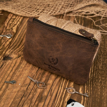 ZESTAW PREZENTOWY ZUP-37-BR PORTFEL SKÓRZANY T-05 I ETUI T-51