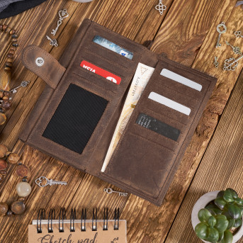 ZESTAW PREZENTOWY ZUP-37-BR PORTFEL SKÓRZANY T-05 I ETUI T-51