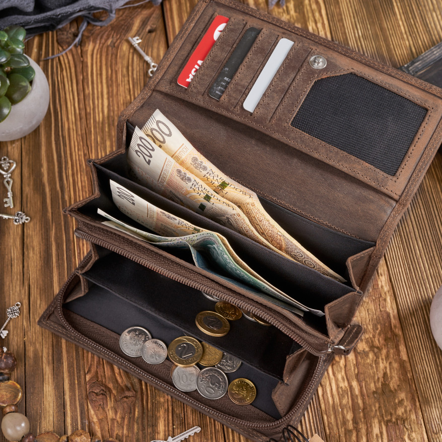 ZESTAW PREZENTOWY ZUP-37-BR PORTFEL SKÓRZANY T-05 I ETUI T-51