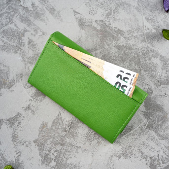 ZIELONY PORTFEL DAMSKI ZE SKÓRY NATURALNEJ PAOLO PERUZZI T-45-GR