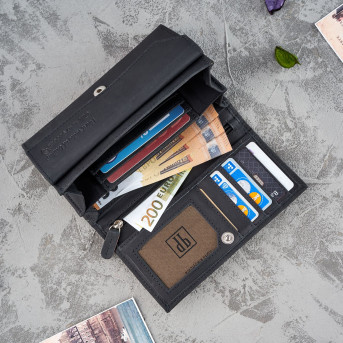 PORTFEL VINTAGE DAMSKI SKÓRZANY PAOLO PERUZZI T-44-BL