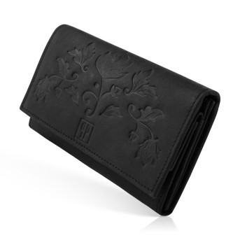 PORTFEL VINTAGE DAMSKI SKÓRZANY PAOLO PERUZZI T-44-BL