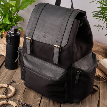 ZESTAW PREZENTOWY ZUP-79-BL PLECAK MĘSKI T-37-BL I PORTFEL SKÓRZANY T-13-BL