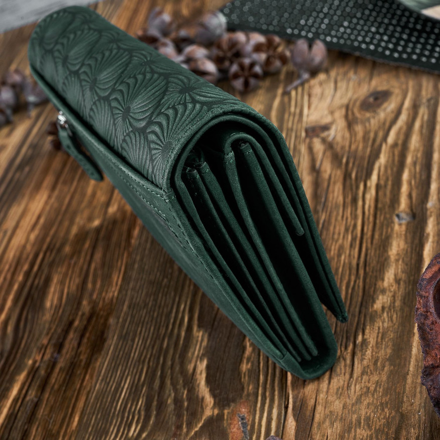 SKÓRZANY PORTFEL DAMSKI Z OCHRONĄ RFID PAOLO PERUZZI IN-57-GR