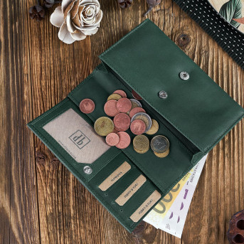 SKÓRZANY PORTFEL DAMSKI Z OCHRONĄ RFID PAOLO PERUZZI IN-57-GR