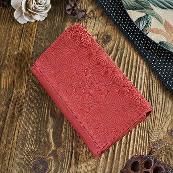 CZERWONY PORTFEL DAMSKI SKÓRZANY PAOLO PERUZZI IN-57-RD