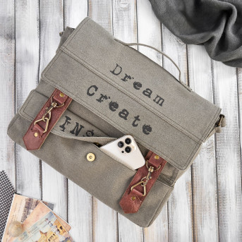 Torba męska na laptopa ze skóry wegańskiej Paolo Peruzzi E-08-MC