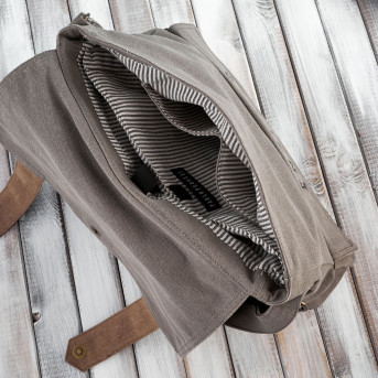 Torba męska na laptopa ze skóry wegańskiej Paolo Peruzzi E-08-MC