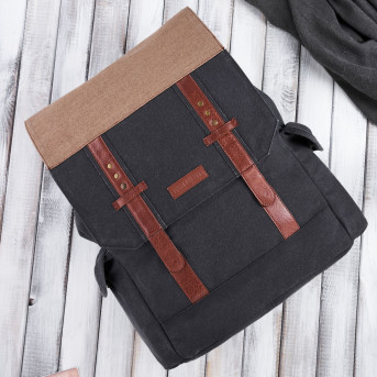 PLECAK MĘSKI NA LAPTOPA A4 ZE SKÓRY WEGAŃSKIEJ PAOLO PERUZZI E-03-MC