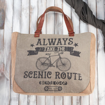 TOREBKA DAMSKA NA RAMIĘ Z NADRUKIEM DUŻA A4 PAOLO PERUZZI E-13-MC