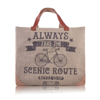 TOREBKA DAMSKA NA RAMIĘ Z NADRUKIEM DUŻA A4 PAOLO PERUZZI E-13-MC