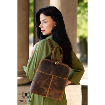 SKÓRZANY PLECAK DAMSKI PAOLO PERUZZI T-73-HBR