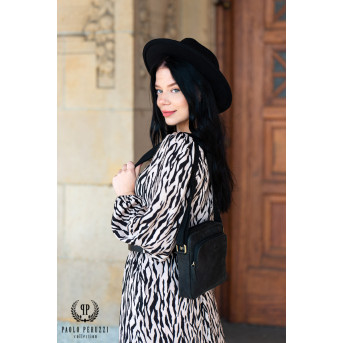 VINTAGE TOREBKA SKÓRZANA DAMSKA NA RAMIĘ PAOLO PERUZZI T-63-HBL