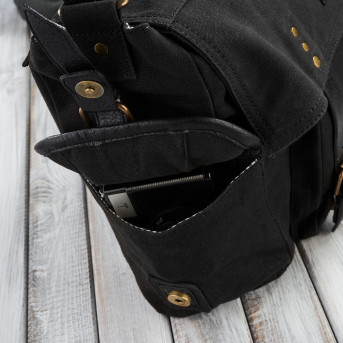 TORBA MĘSKA NA LAPTOPA CZARNA A4 NA RAMIĘ I DO RĘKI PAOLO PERUZZI E-01-BL