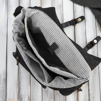 TORBA MĘSKA NA LAPTOPA CZARNA A4 NA RAMIĘ I DO RĘKI PAOLO PERUZZI E-01-BL