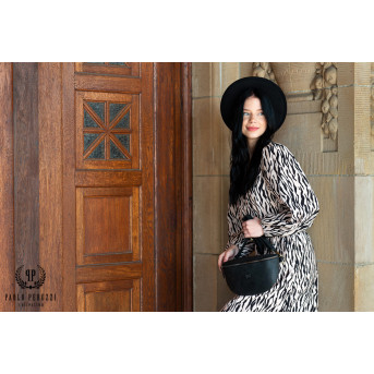 SKÓRZANA SASZETKA NA PAS VINTAGE PAOLO PERUZZI T-36-BL