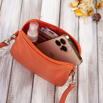 Torebka damska mała skórzana IN-61 torebeczka damska ze skóry naturalnej PAOLO PERUZZI