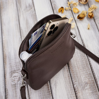 Torebka damska mała skórzana IN-61 torebeczka damska ze skóry naturalnej PAOLO PERUZZI