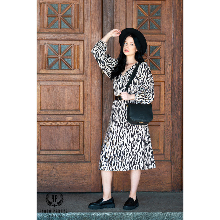 SKÓRZANA TOREBKA DAMSKA NA RAMIĘ PAOLO PERUZZI T-39-BL