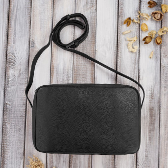 LISTONOSZKA DAMSKA SKÓRZANA NA RAMIĘ CZARNA PAOLO PERUZZI IN-62-BL