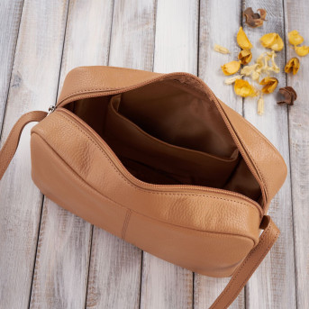 LISTONOSZKA DAMSKA NA RAMIĘ ZE SKÓRY KONIAKOWA PAOLO PERUZZI IN-62-CG