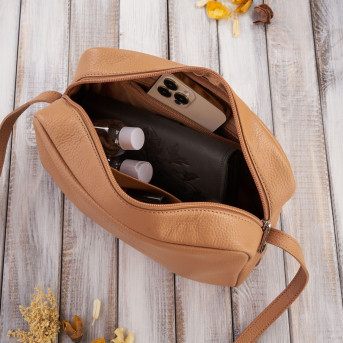 LISTONOSZKA DAMSKA NA RAMIĘ ZE SKÓRY KONIAKOWA PAOLO PERUZZI IN-62-CG