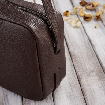 LISTONOSZKA DAMSKA SKÓRZANA NA RAMIĘ BRĄZOWA PAOLO PERUZZI IN-62-BR