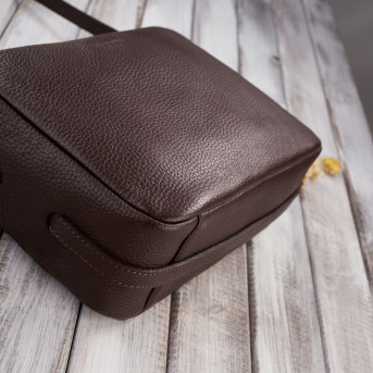 LISTONOSZKA DAMSKA SKÓRZANA NA RAMIĘ BRĄZOWA PAOLO PERUZZI IN-62-BR