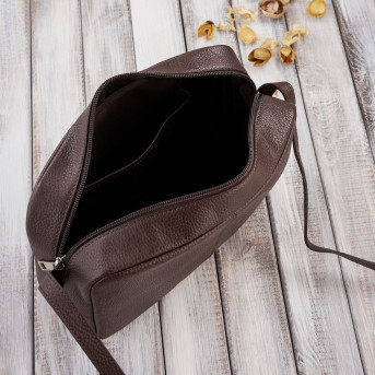 LISTONOSZKA DAMSKA SKÓRZANA NA RAMIĘ BRĄZOWA PAOLO PERUZZI IN-62-BR