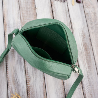 TOREBKA DAMSKA NA RAMIĘ SKÓRZANA OKRĄGŁA MIĘTOWA PAOLO PERUZZI IN-63-MN