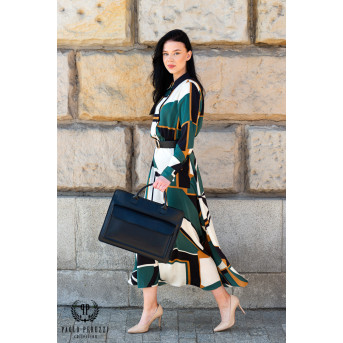 ELEGANCKA AKTÓWKA DAMSKA ZE SKÓRY NATURALNEJ PAOLO PERUZZI N05-BL