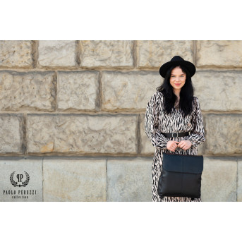 DUŻY PLECAK DAMSKI ZE SKÓRY NATURALNEJ PAOLO PERUZZI T-72-BL