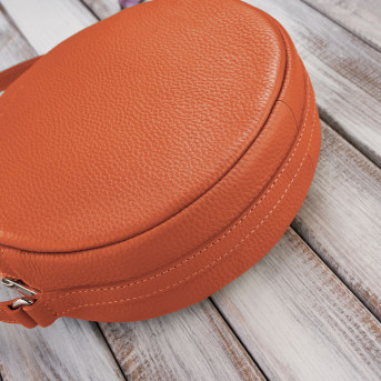 TOREBKA DAMSKA NA RAMIĘ POMARAŃCZOWA SKÓRZANA PAOLO PERUZZI IN-63-OR