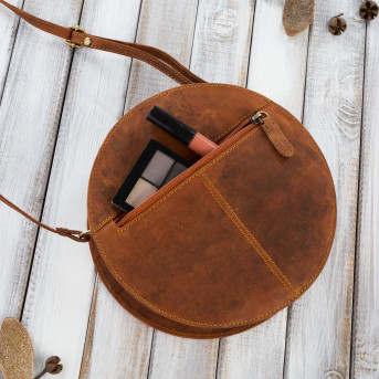 Torebka damska mała T-92-OR torebka damska skórzana na ramię Paolo Peruzzi