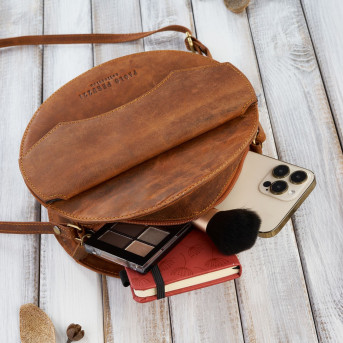 Torebka damska mała T-92-OR torebka damska skórzana na ramię Paolo Peruzzi