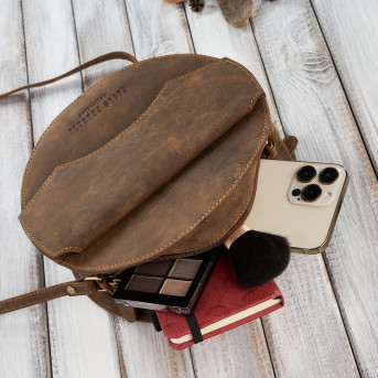 Torebka damska mała T-92-LB torebka damska skórzana na ramię Paolo Peruzzi