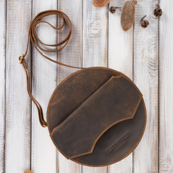 Torebka damska mała T-92-HBR torebka damska skórzana na ramię Paolo Peruzzi