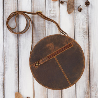 Torebka damska mała T-92-HBR torebka damska skórzana na ramię Paolo Peruzzi