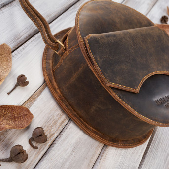 Torebka damska mała T-92-HBR torebka damska skórzana na ramię Paolo Peruzzi