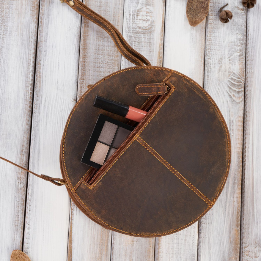 Torebka damska mała T-92-HBR torebka damska skórzana na ramię Paolo Peruzzi