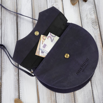 Torebka damska mała T-92-DB torebka damska skórzana na ramię Paolo Peruzzi