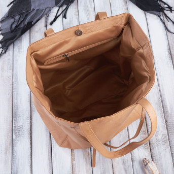 TORBA SHOPPER SKÓRZANA DAMSKA NA RAMIĘ PAOLO PERUZZI IN-64-CG