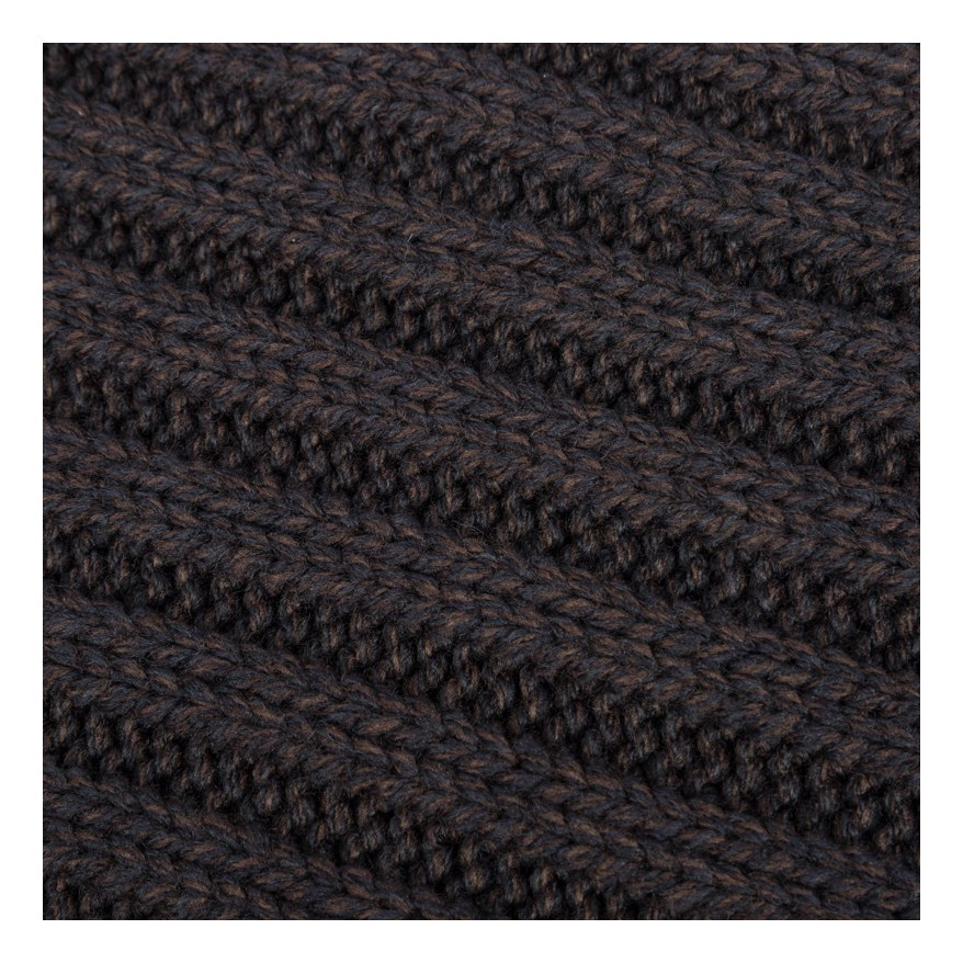 Wełniany szalik damski zimowy granatowo-brązowy ciepły i modny D-02-DBBR