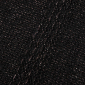 Wełniany szalik damski zimowy ciepły czarny D-03-BL