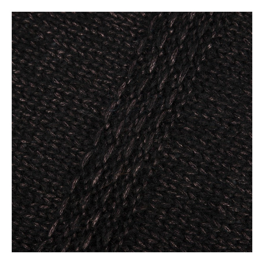 Wełniany szalik damski zimowy ciepły czarny D-03-BL