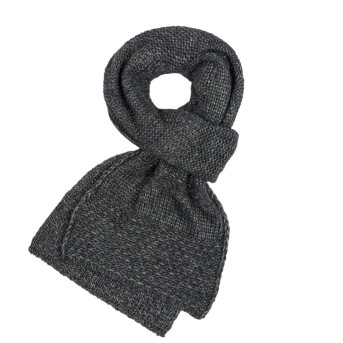 Wełniany szalik damski zimowy szary modny i ciepły D-03-GR