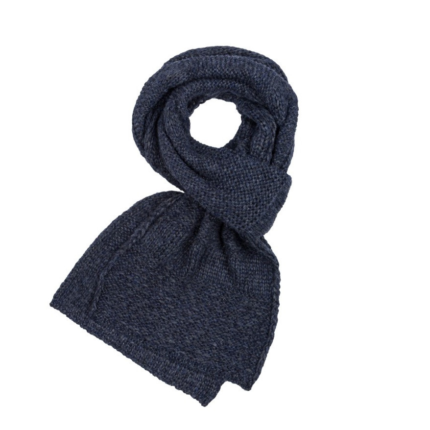 Szalik damski zimowy granatowy wełniany ciepły i uniwersalny D-03-DB