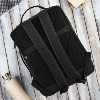 PLECAK MĘSKI CZARNY NA LAPTOPA, MIESZCZĄCY FORMAT A4 PAOLO PERUZZI T-93-BL