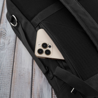 PLECAK MĘSKI CZARNY NA LAPTOPA, MIESZCZĄCY FORMAT A4 PAOLO PERUZZI T-93-BL